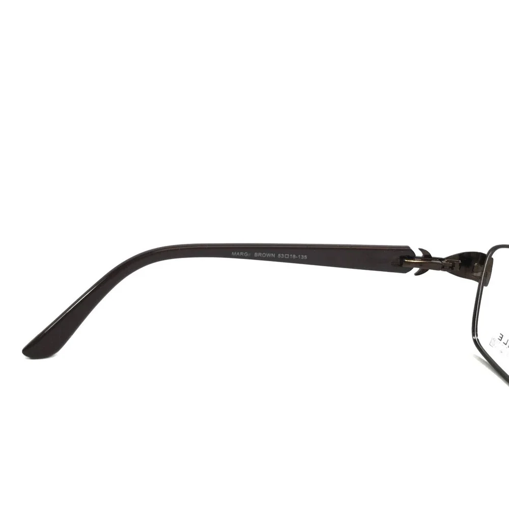 Affordable Designs Eyeglasses Frames MARGE BROWN Rectangle Wire Rim 53-18-135